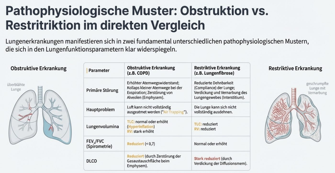 Obstruktion und Restriktion im Vergleich