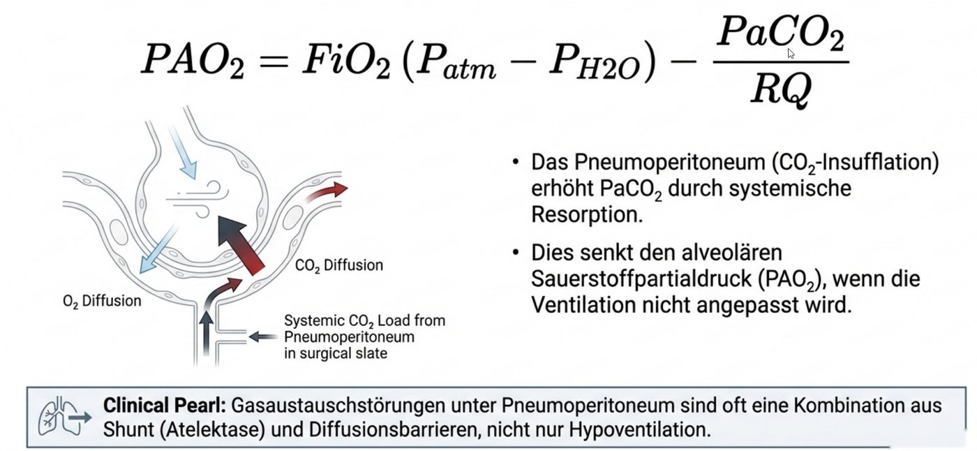 Alveolargasgleichung und ihre Glieder