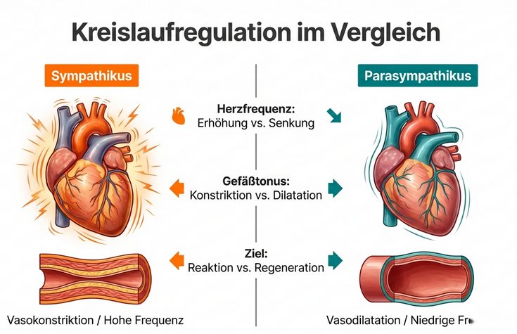 Kreislaufregulation im Vergleich
