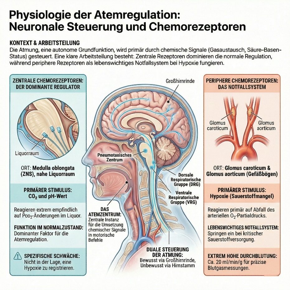 Neuronale Steuerung der Atmung und Chemorezeptoren
