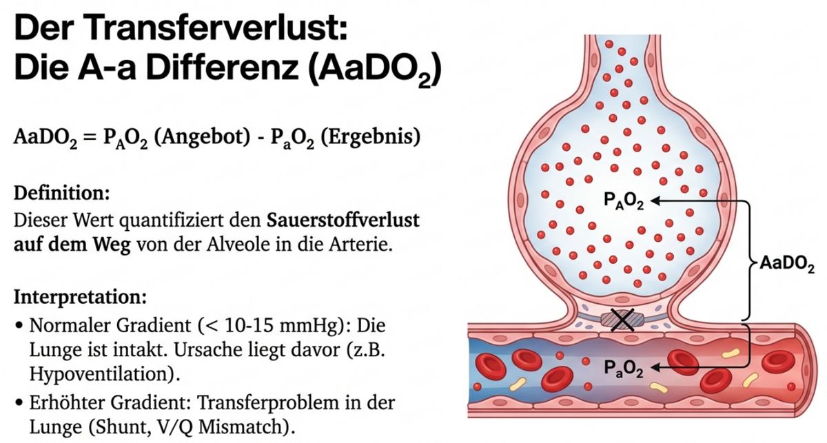 Der Transferverlust: die A-a-Differenz