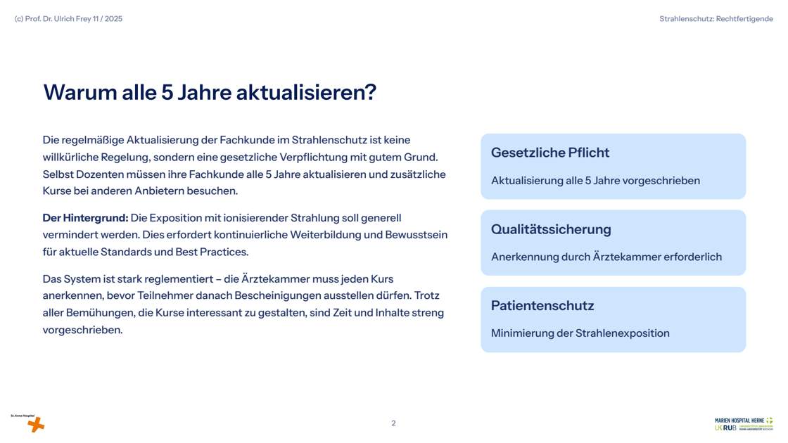 Folie 2: Warum alle 5 Jahre aktualisieren?
