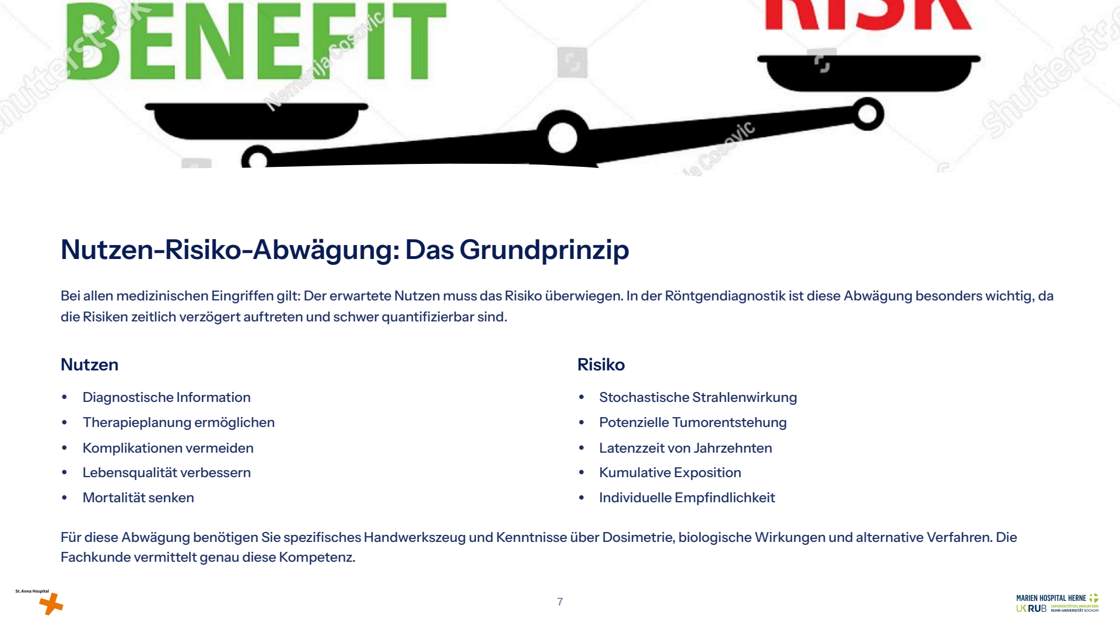 Folie 7: Nutzen-Risiko-Abwägung: Das Grundprinzip