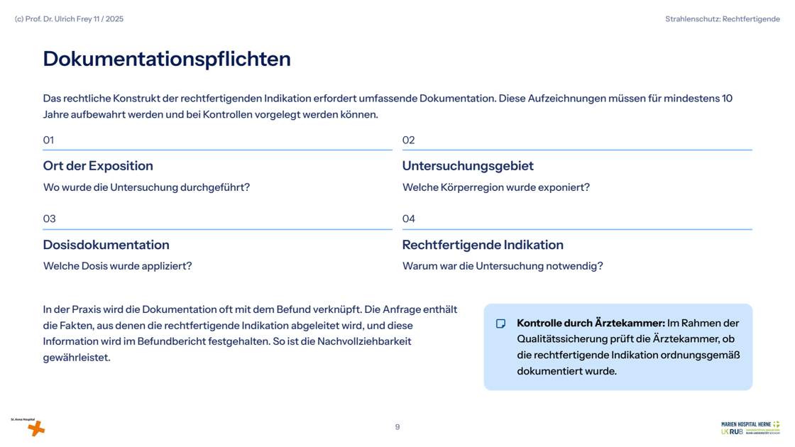 Folie 9: Dokumentationspflichten