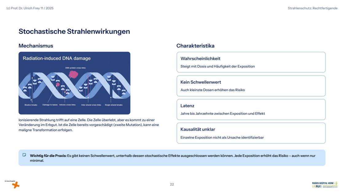 Folie 22: Stochastische Strahlenwirkungen