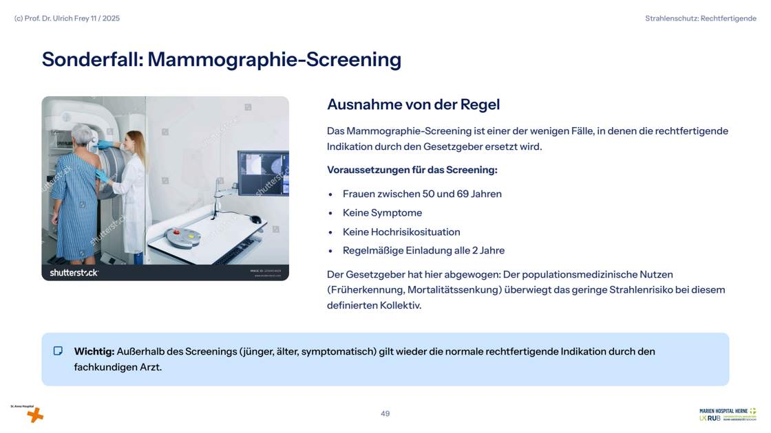 Folie 49: Sonderfall: Mammographie-Screening