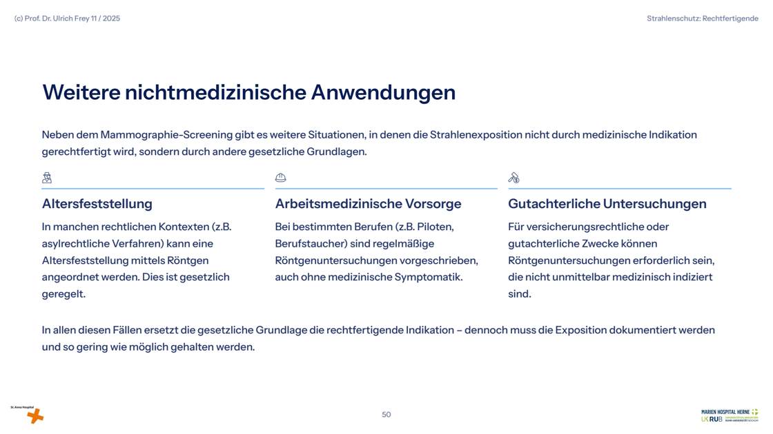 Folie 50: Weitere nichtmedizinische Anwendungen