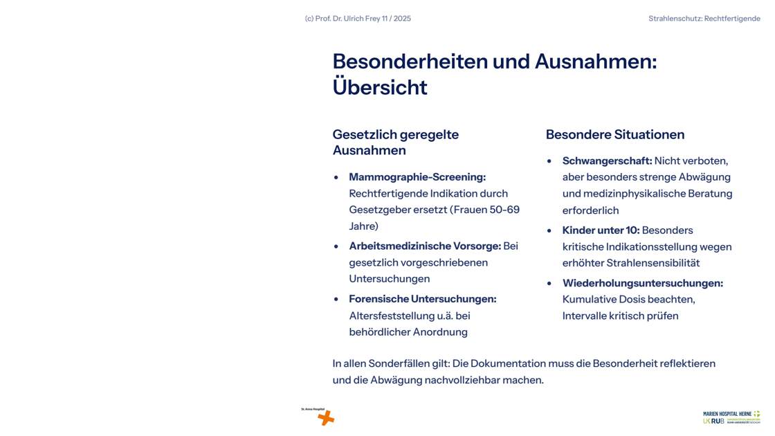 Folie 58: Besonderheiten und Ausnahmen: Übersicht