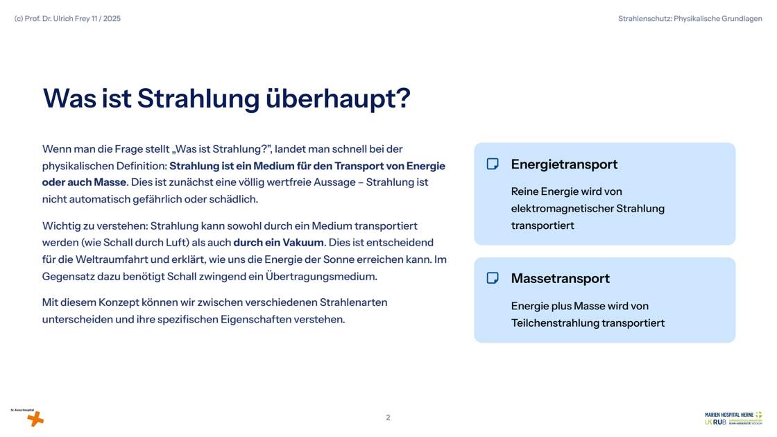 Folie 2: Was ist Strahlung überhaupt?