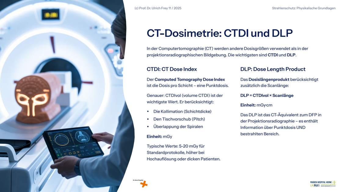 Folie 53: CT-Dosimetrie: CTDI und DLP