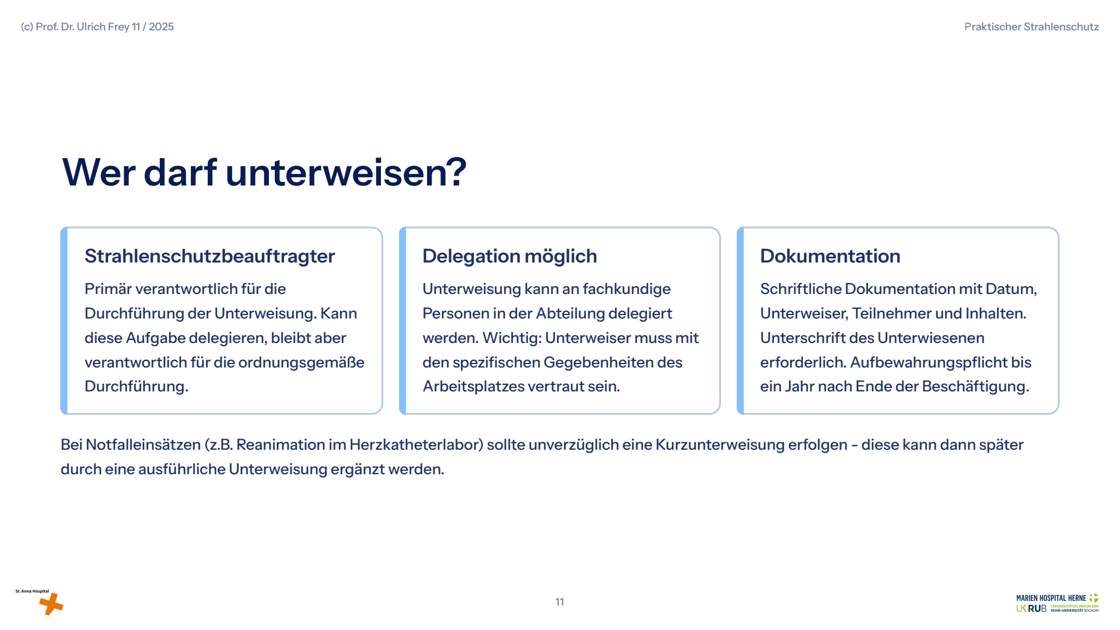 Folie 11: Wer darf unterweisen?