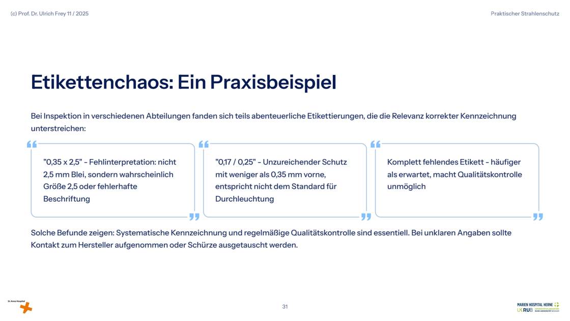 Folie 31: Etikettenchaos: Ein Praxisbeispiel