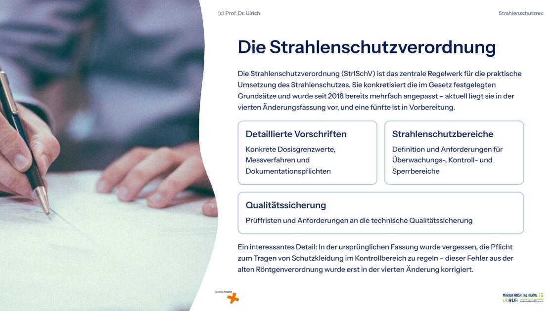 Folie 6: Die Strahlenschutzverordnung