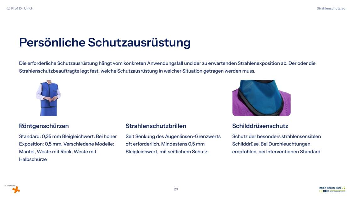 Folie 23: Persönliche Schutzausrüstung