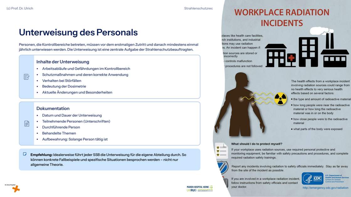 Folie 28: Unterweisung des Personals