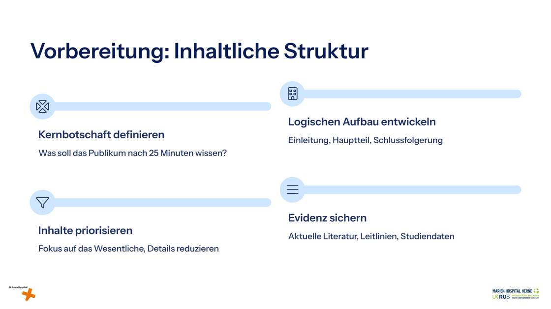 Folie 9: Vorbereitung: Inhaltliche Struktur