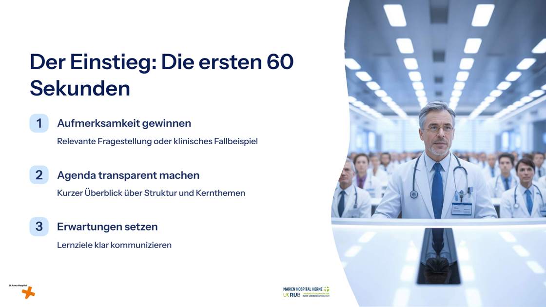 Folie 12: Der Einstieg: Die ersten 60 Sekunden